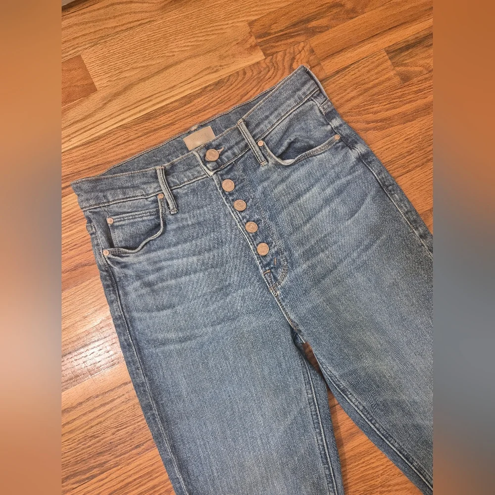 Mother The Pixie Dazzler Ankle Fray In Boogie Down Cotton Stretch Jeans(27) - Picture 6 of 13